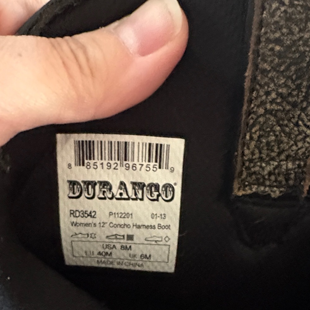 Durango Black Leather Harness Boots